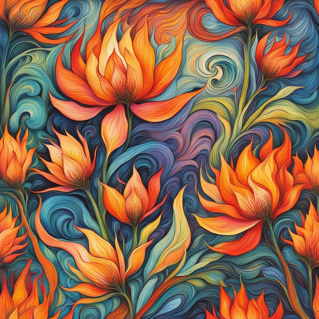 Fire flowers