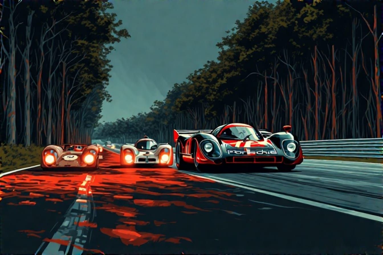 Courage at the end of Mulsanne!