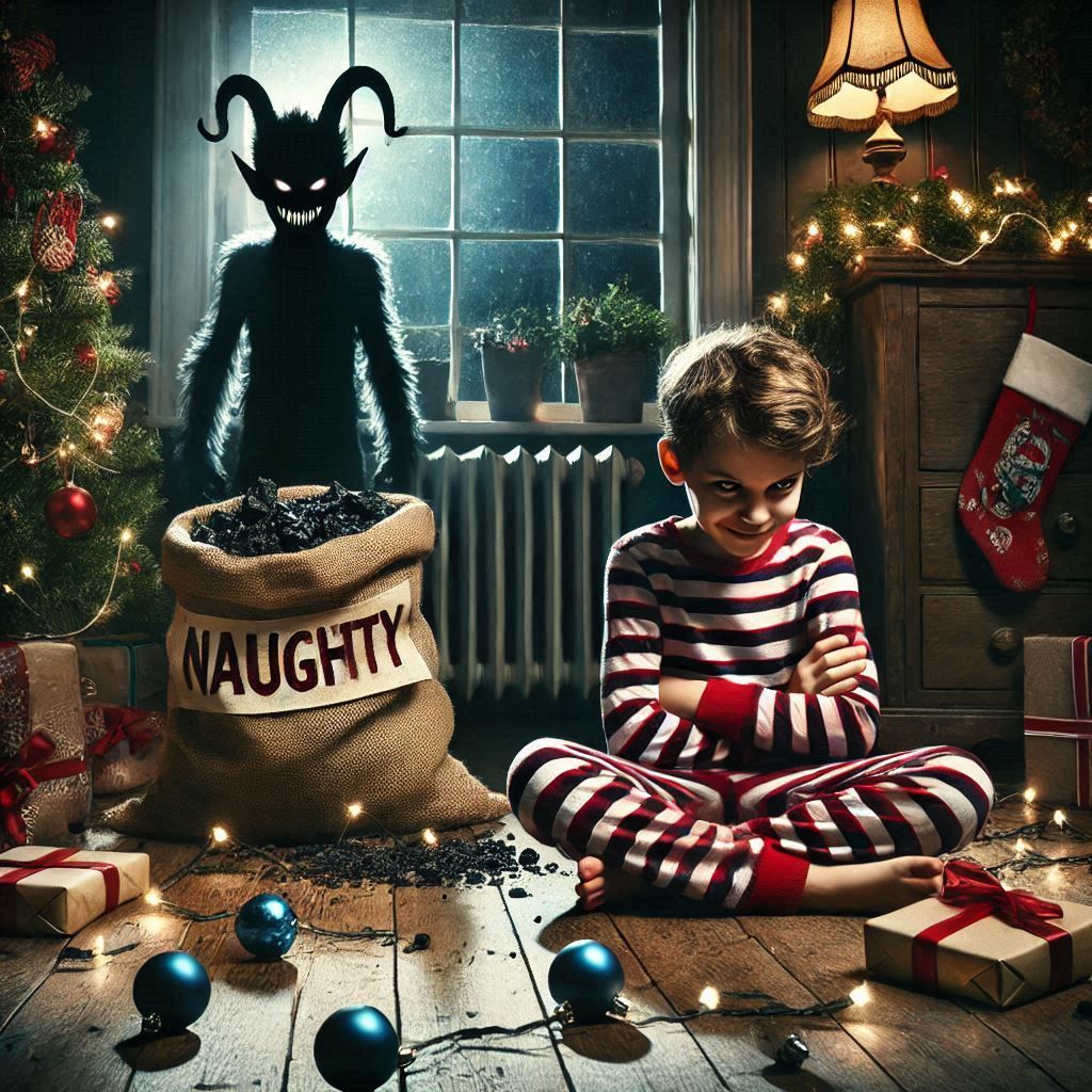Naughty kids on Christmas