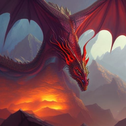 Red Dragon - AI Generated Artwork - NightCafe Creator