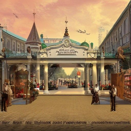 Grand entrance to a Russian market