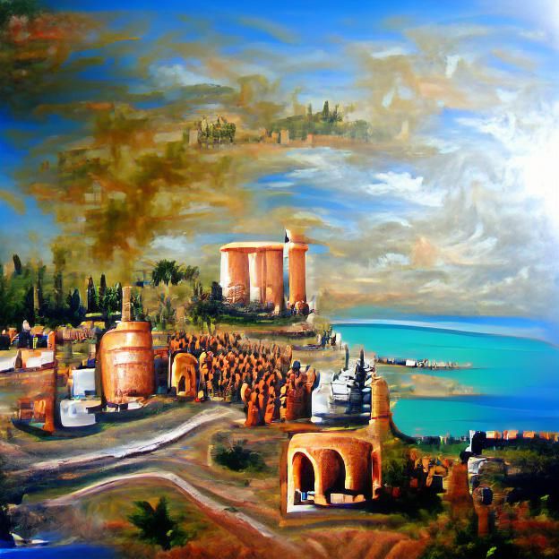 Ancient Carthage oil on canvas