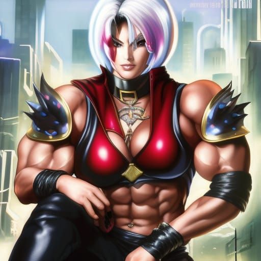Beautiful female bodybuilder Theresa Annecharico as a The Ki...