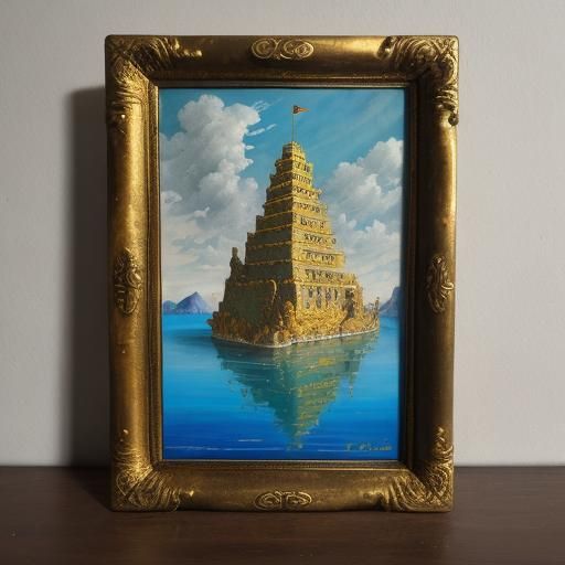 Dragon Totem Gold Coins in Surrealist Style