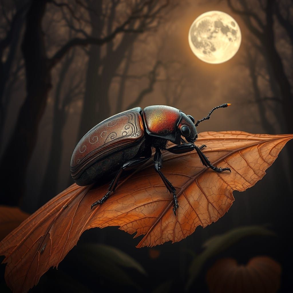 Beetle Moon  by @AdvanceBegginerAIGenerator
