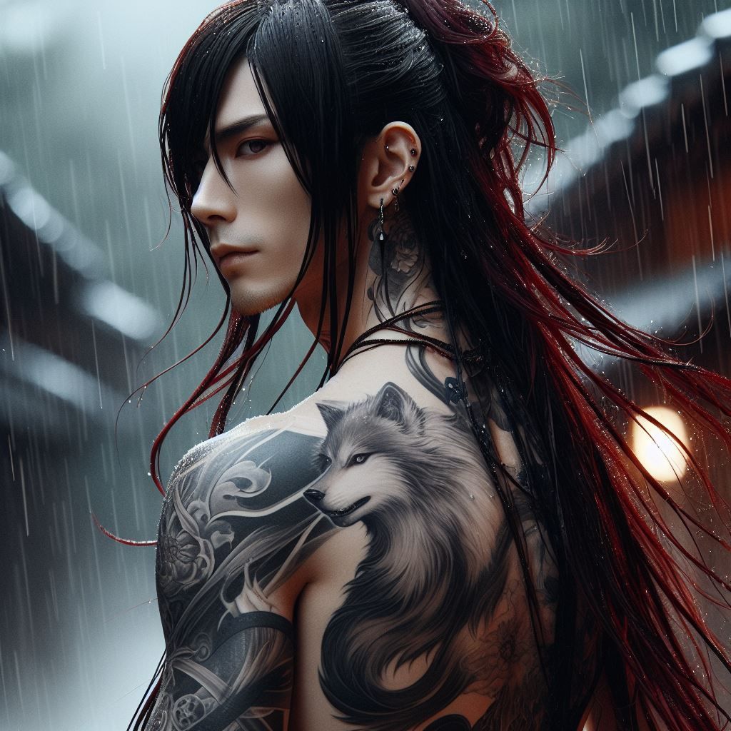 Tattoo shop , Grey Wolf