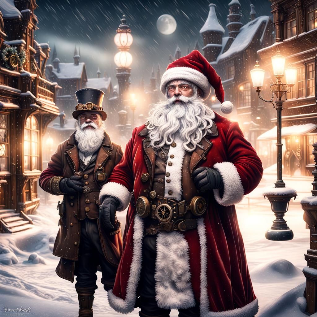 Steampunk Winter Wonderland Ai Generated Artwork Nightcafe Creator