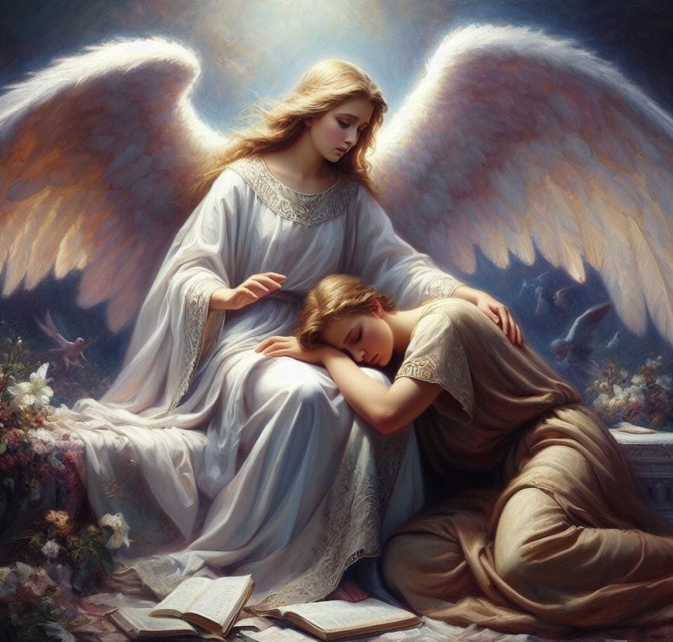 Comforting Angel - AI Generated Artwork - NightCafe Creator