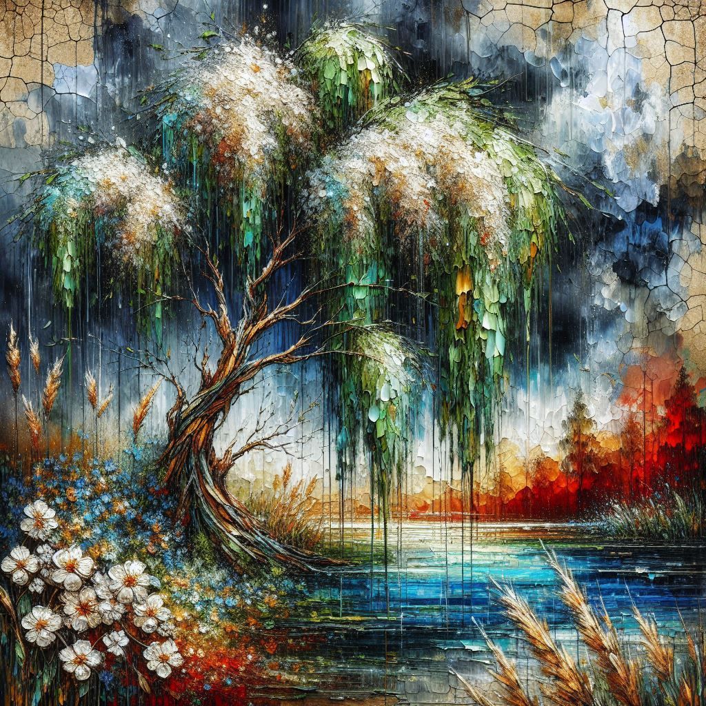 Weeping Willow Tree  by @Marshas Creative AI Designs