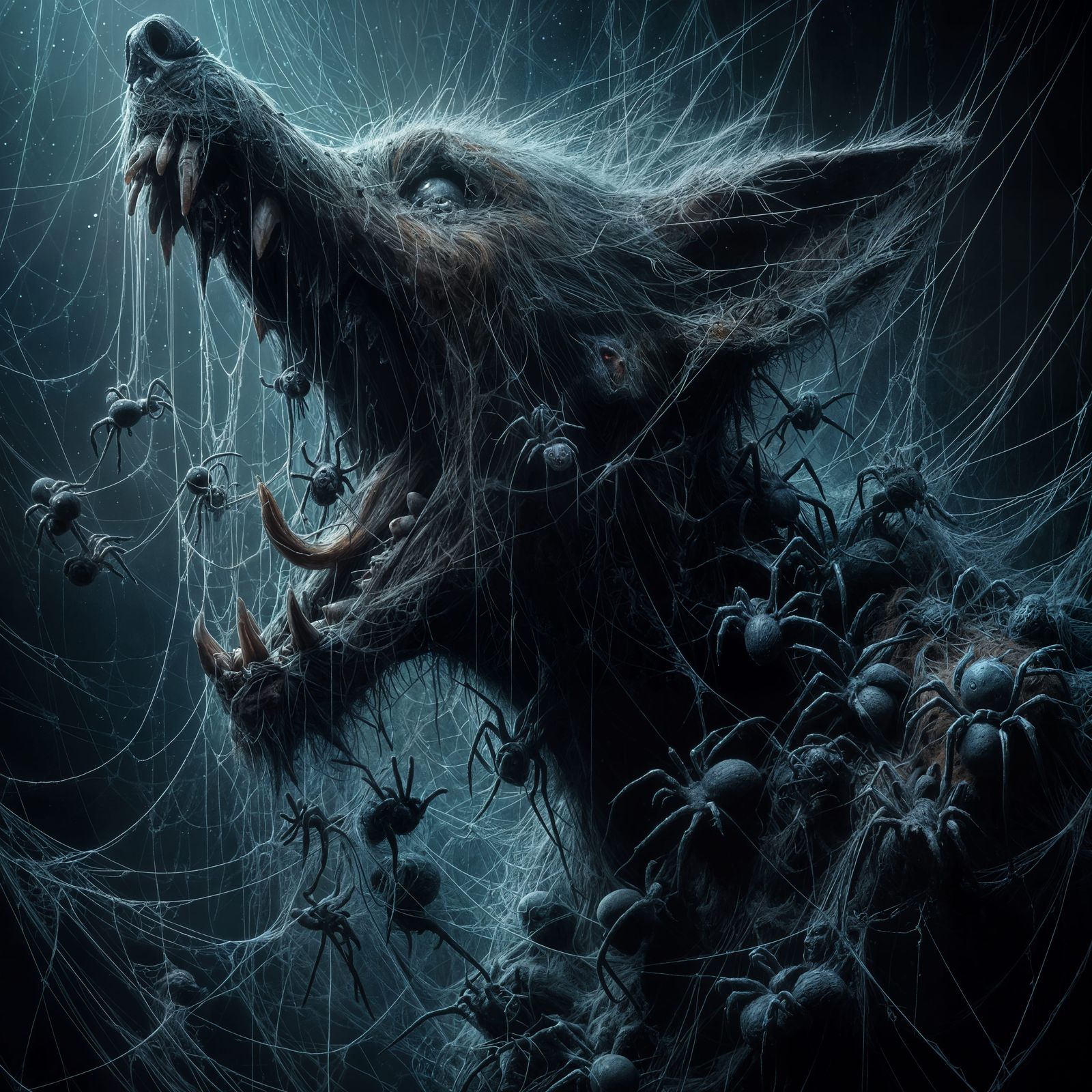 Undead Fox eaten by spiders