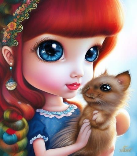 Young Lady with Squirrel?