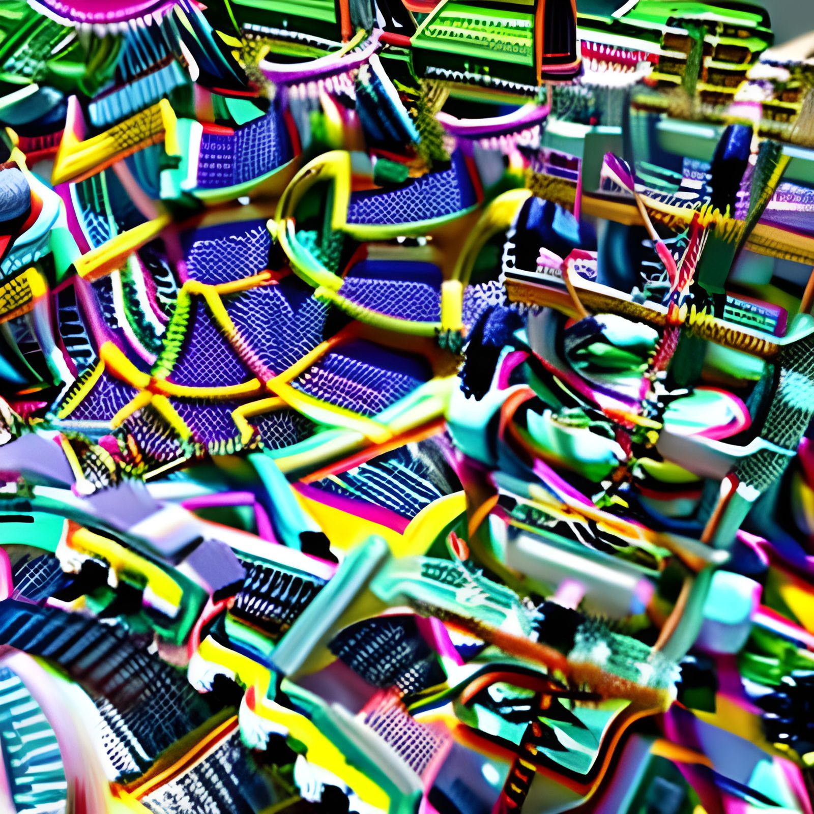 Colored and messy