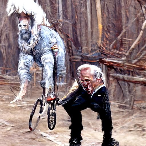 Joe Biden on Unicycle