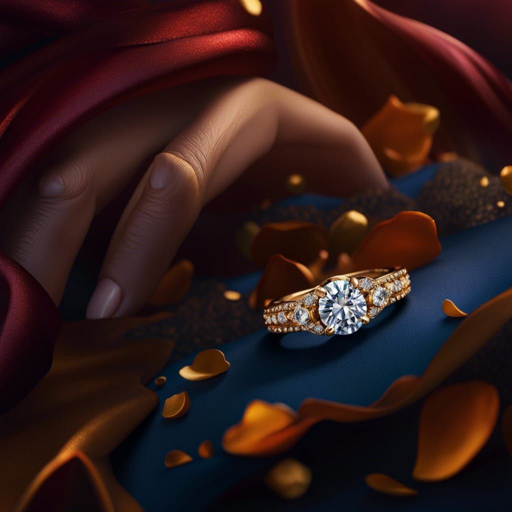 engagement ring detailed matte painting, deep color, fantast...