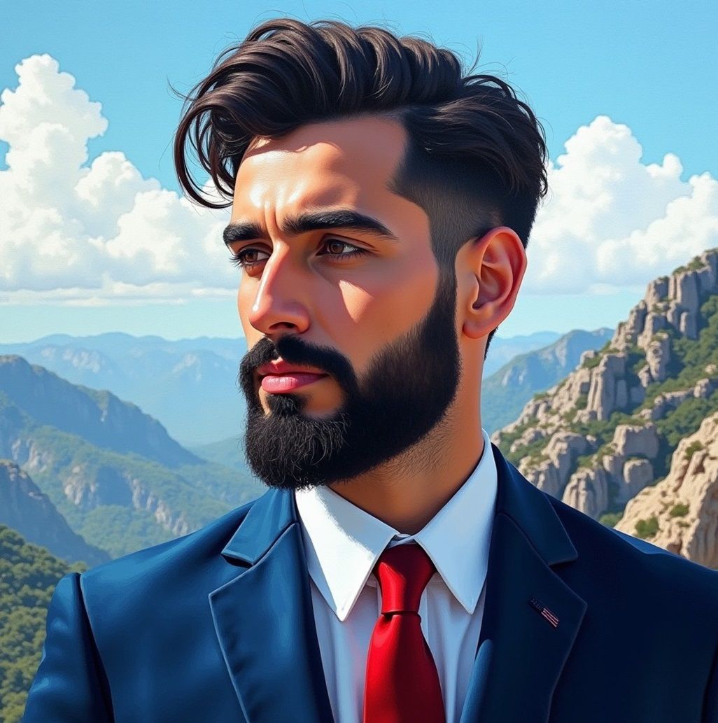 O.M.G.!!! 🩵  (A gorgeous man  wearing  a   blue  suit &c.)