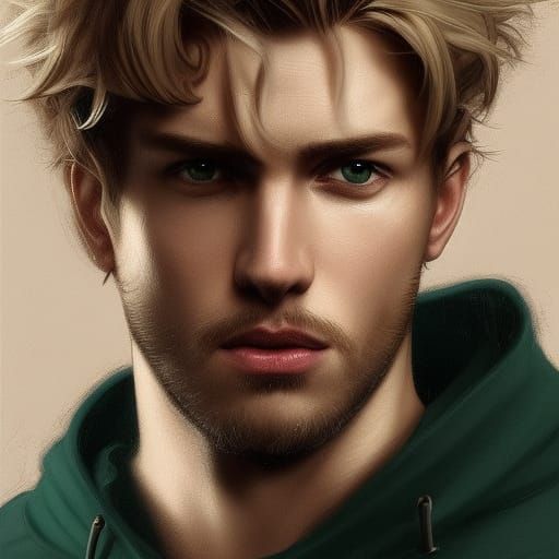 fluffy blonde hair guy - AI Generated Artwork - NightCafe Creator