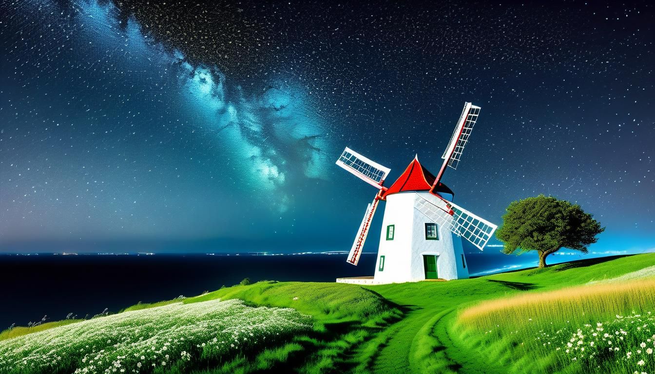 magical windmill on the hill