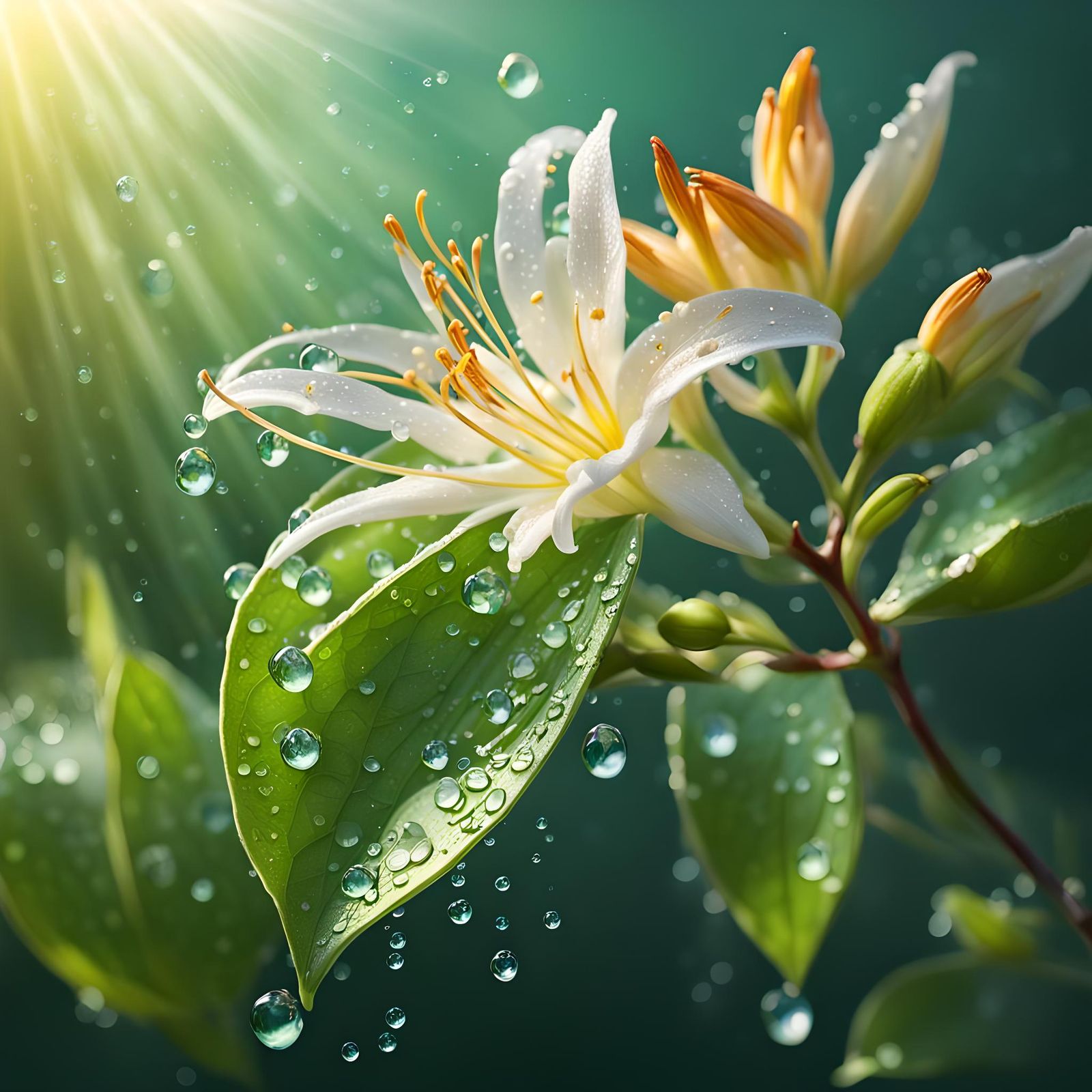 Morning Dew on Honeysuckle

  by @undefined