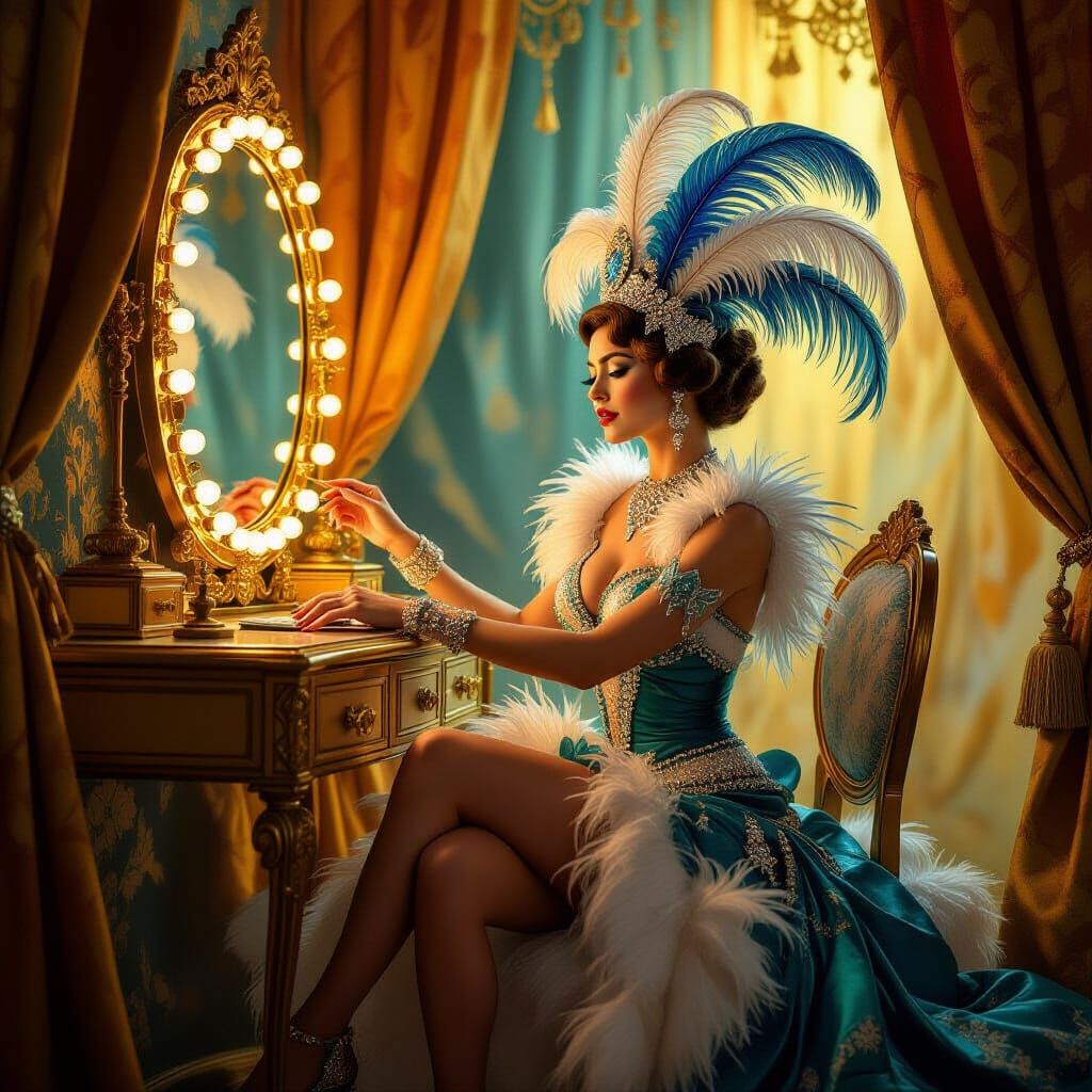 Showgirl getting ready   by @Laurens-Corner