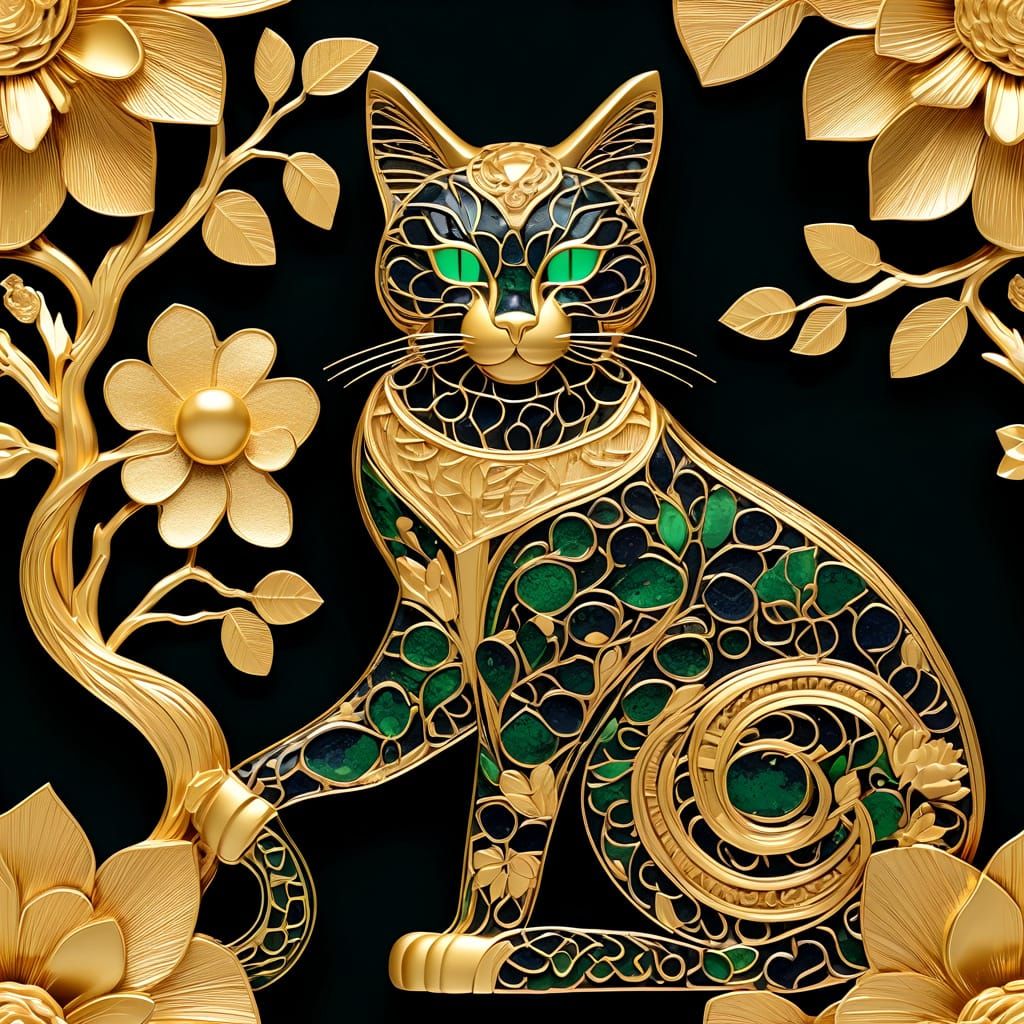 Golden Gato  by @Dark Goddess 