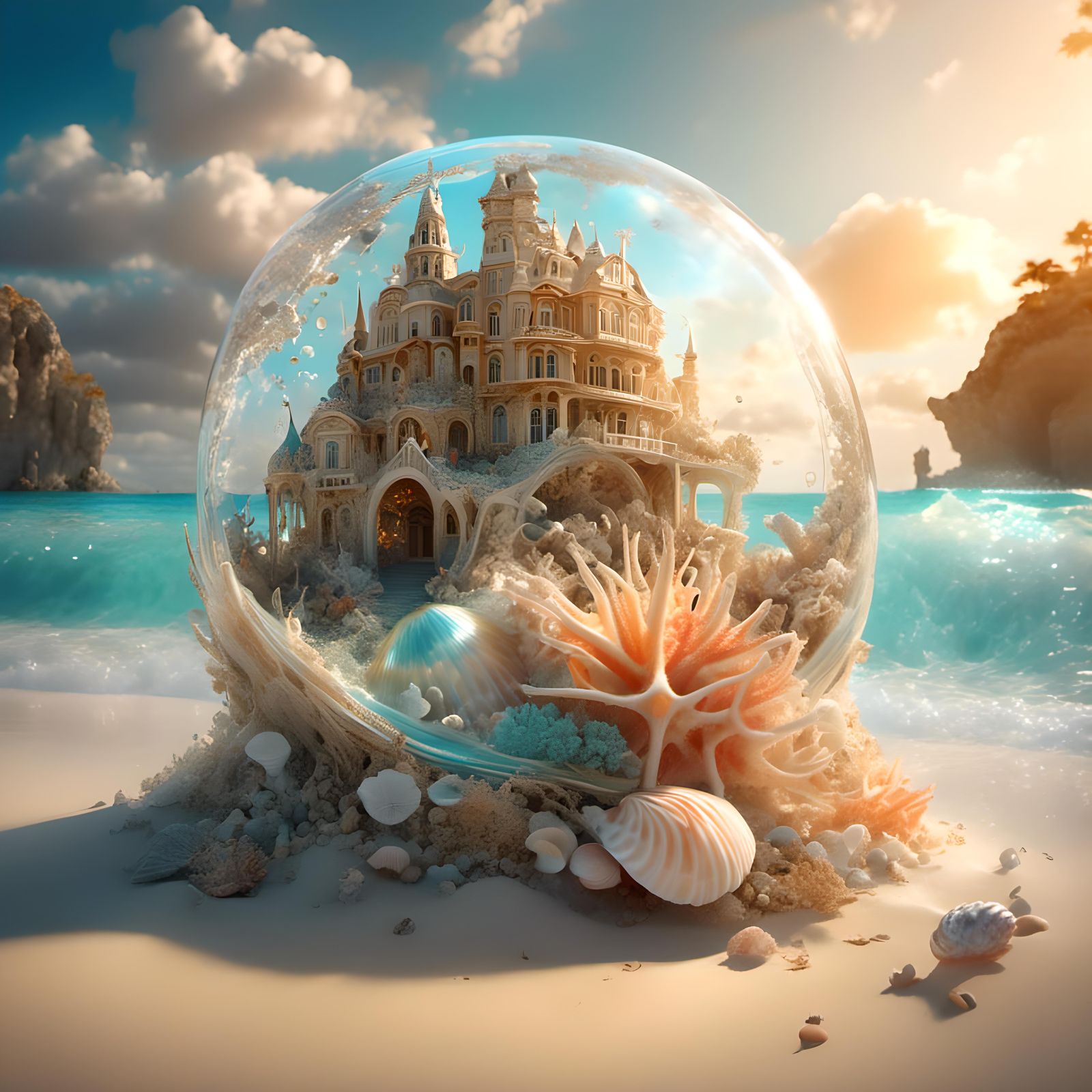 beautiful shell on the beach  by @EB