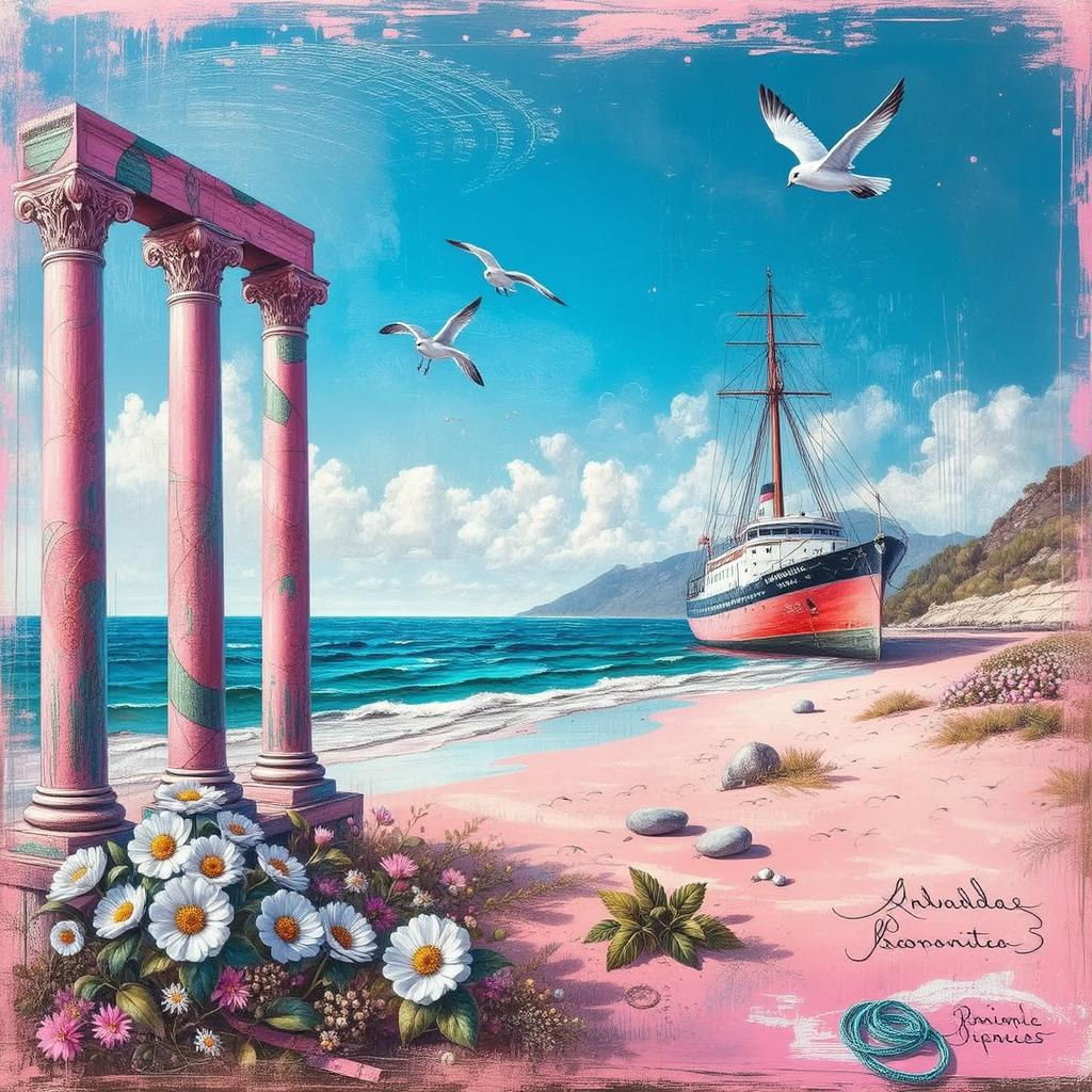 Vivid Fantasy Shore Illustration II