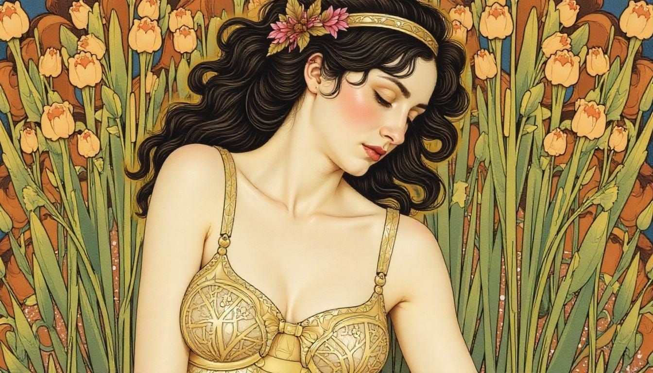 In The Style Of Alphonse Mucha