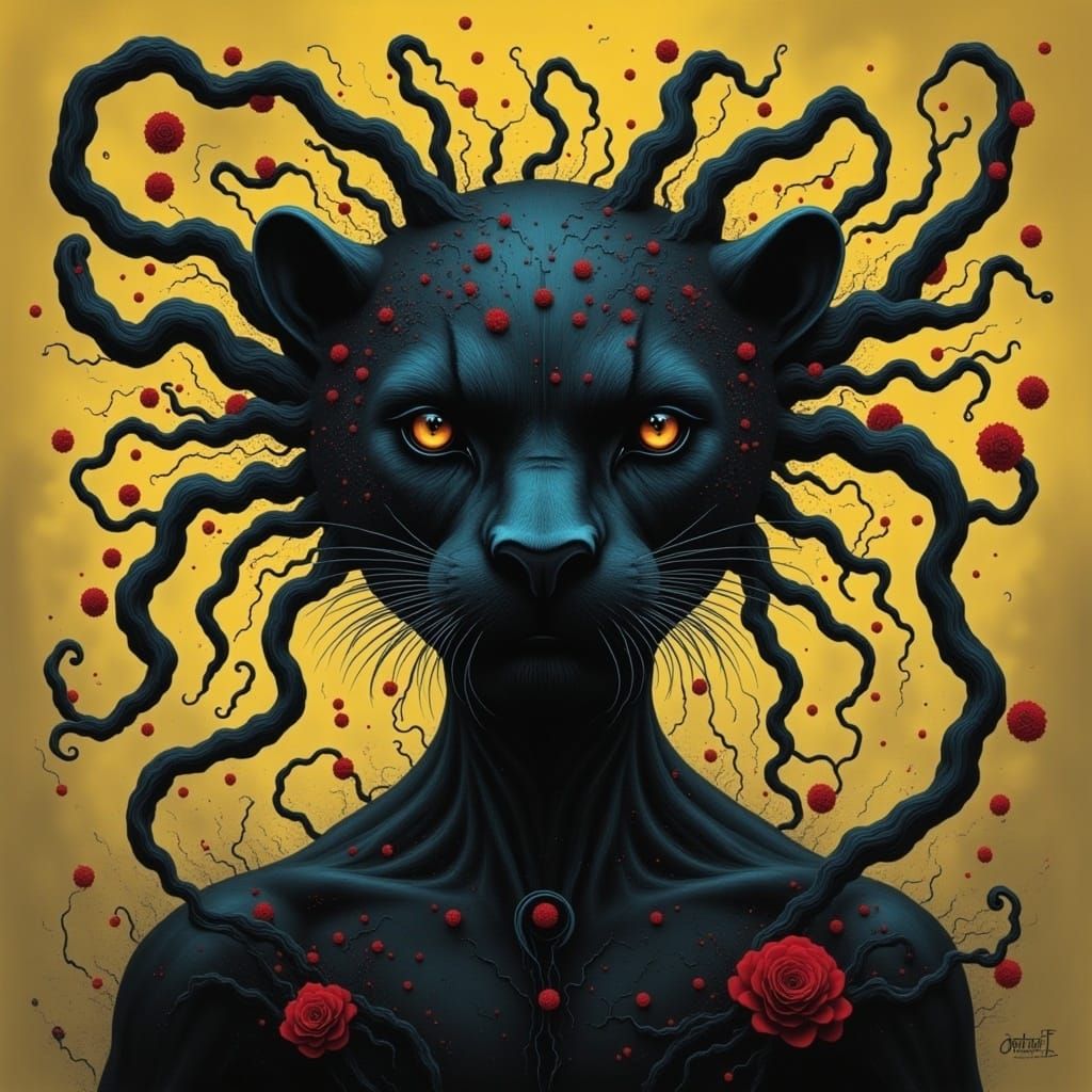 <lora:Twisted Trees:1.0> anthro panther