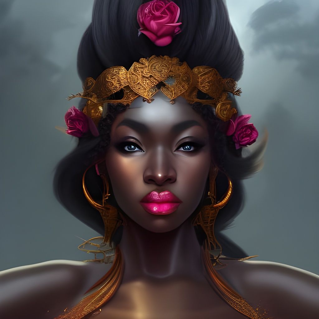 Ebony Queen - AI Generated Artwork - NightCafe Creator