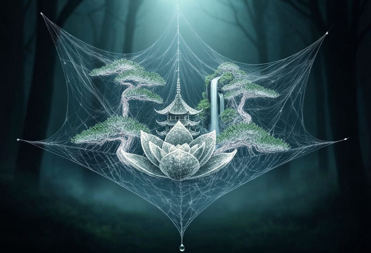 this spider is fan of Japanese gardens