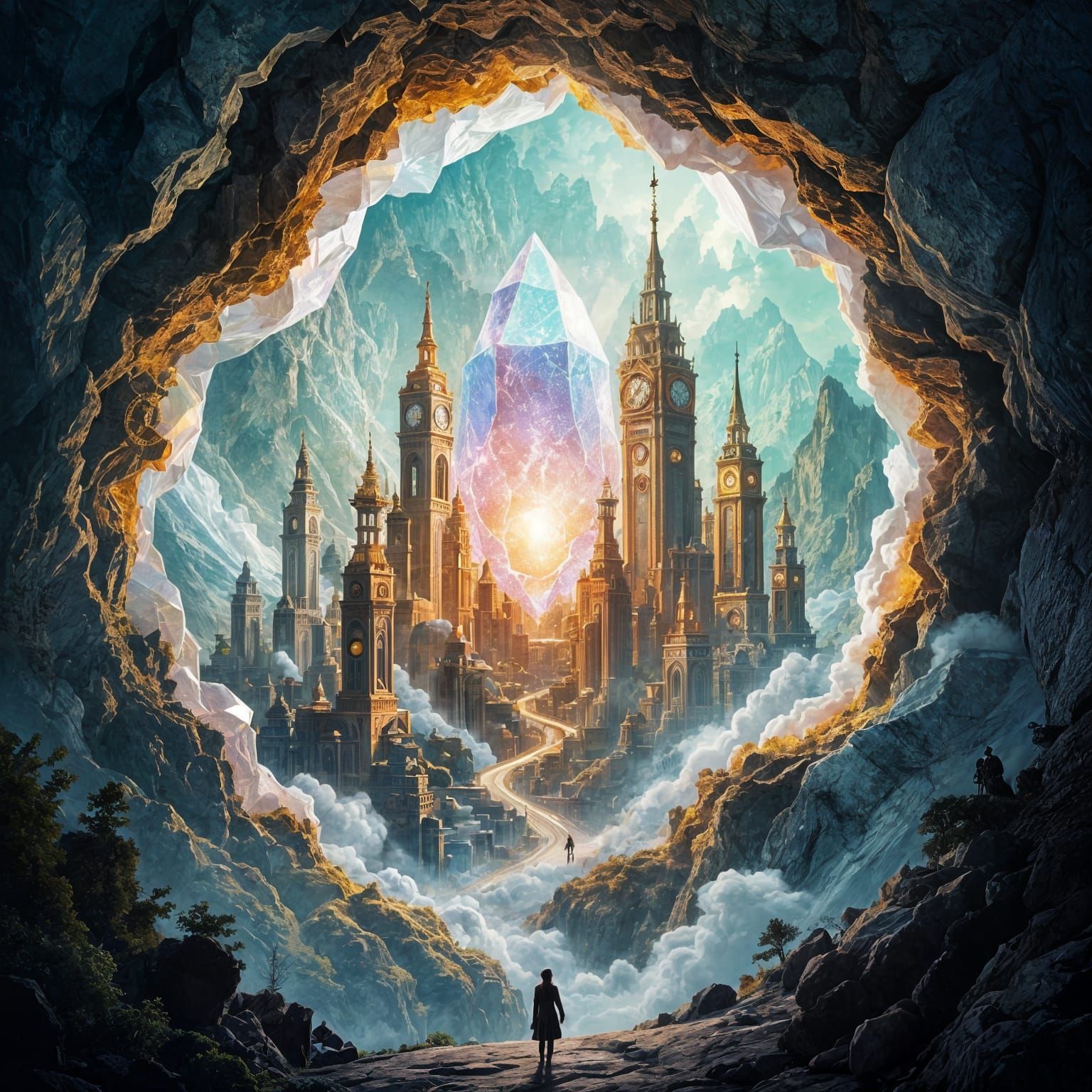 Geode city, powered by crystals. [1 like]  by @Night Stalker