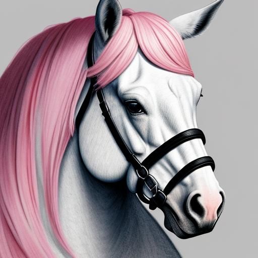Pencil art, pink and white,