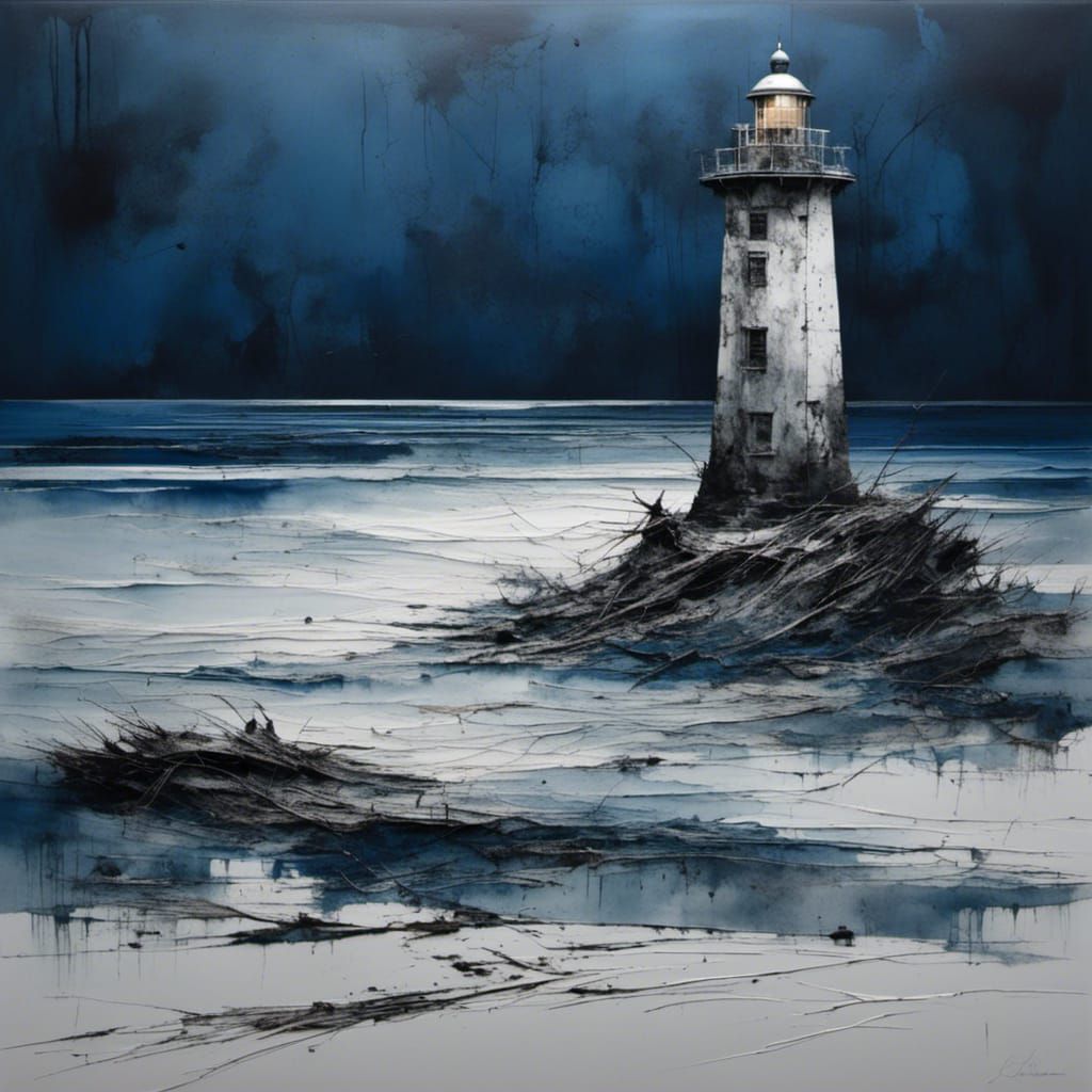 Blue lighthouse