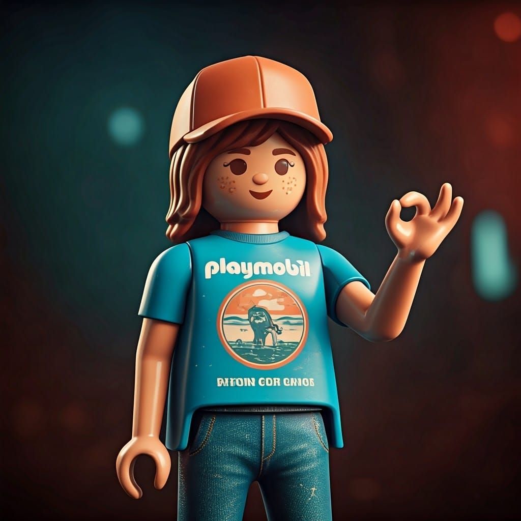 Glamorous Playmobil Doll in Vibrant Fantasy Scene