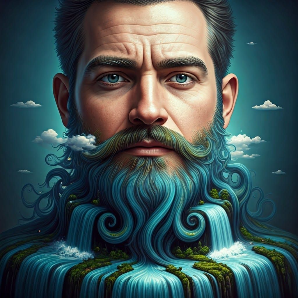Whimsical beard  by @Blue