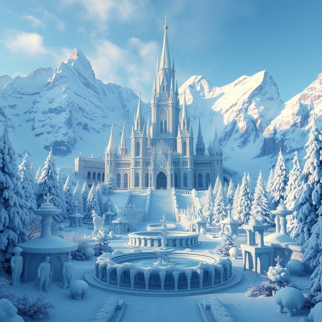 Winter castle   by @anubisxeroz