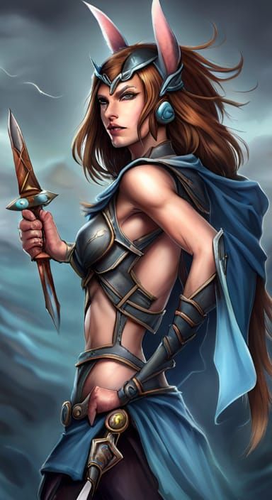 Humanoid Rabbit Warrior, Female