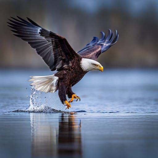 Eagle catch Fish - AI Generated Artwork - NightCafe Creator