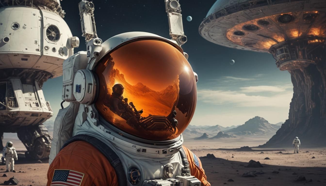 astronaut on alien planet