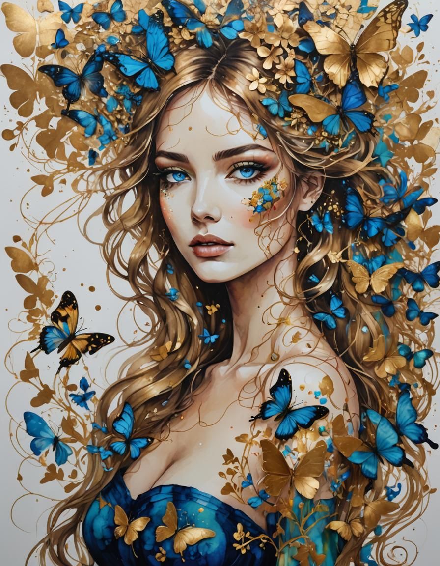 "Beauty In Blue And Gold"