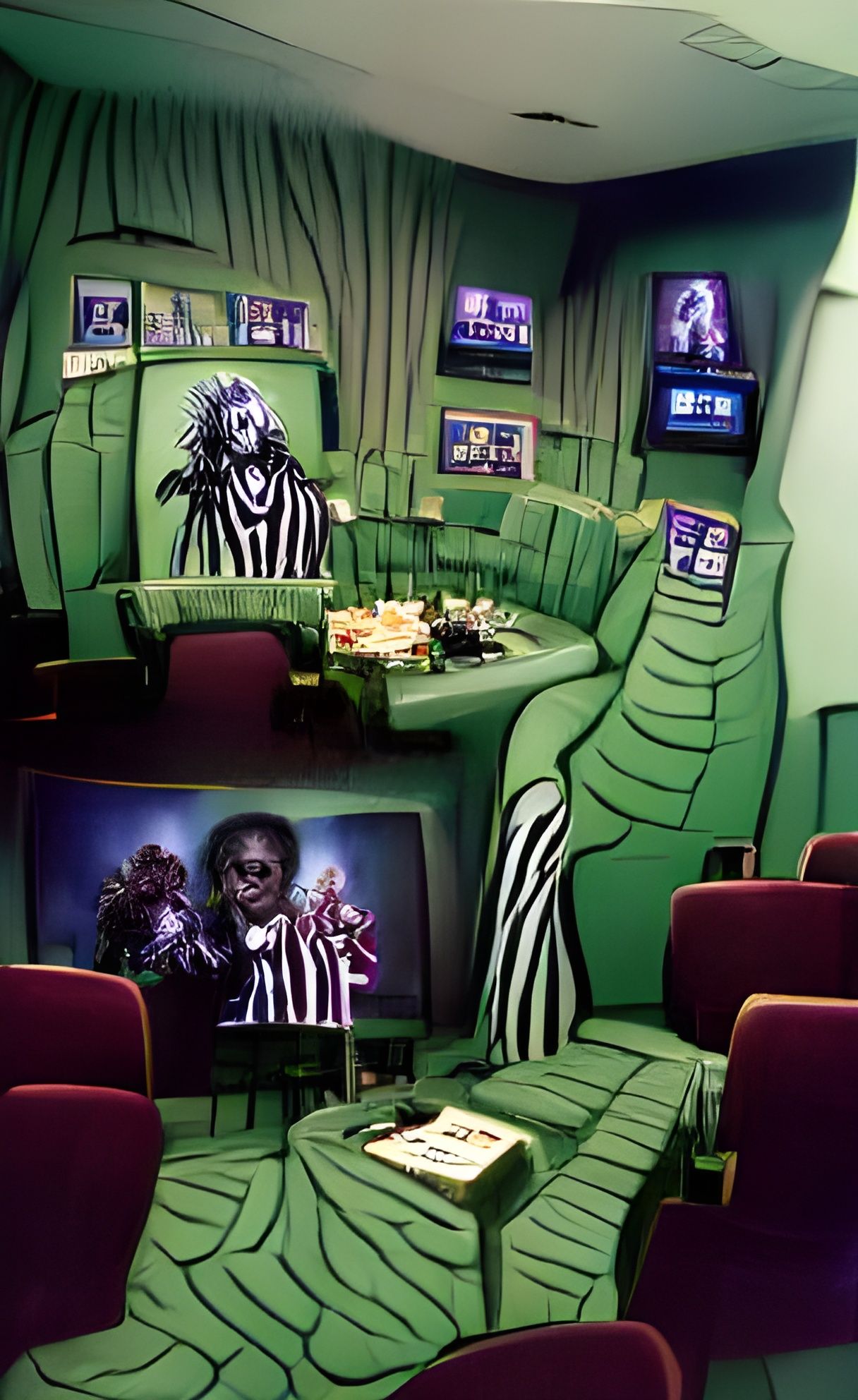 Beetlejuice’s media room AI Generated Artwork NightCafe Creator
