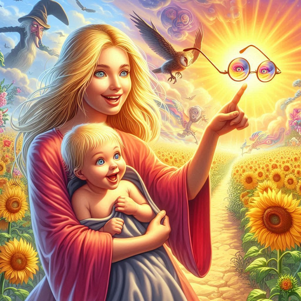 Golden Light and Childlike Gleam: A Mother’s Joy in Summer’s...