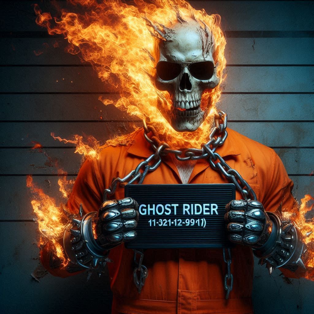 Ghost Rider mugshot