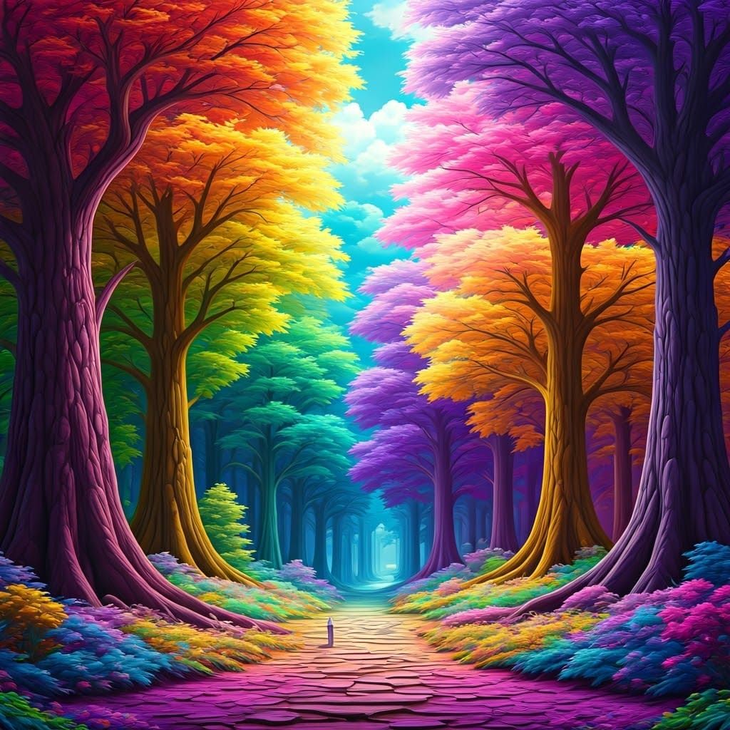 Rainbow Forest  by @Hani