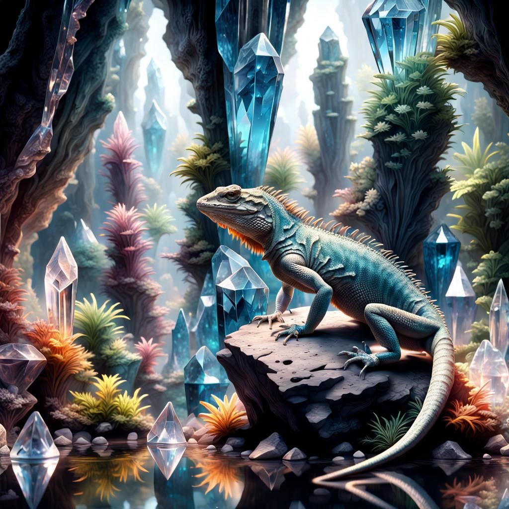 Gem Cave Lizard  by @Sumisu
