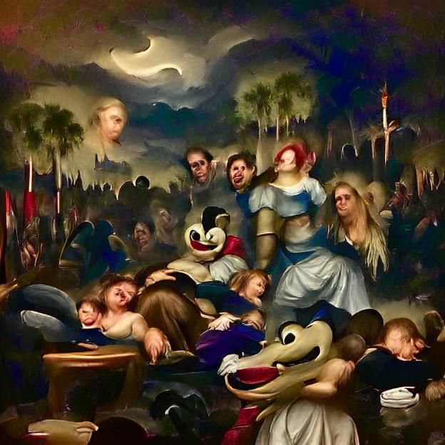 Disney World, but everything is a terrible nightmare. Renais...