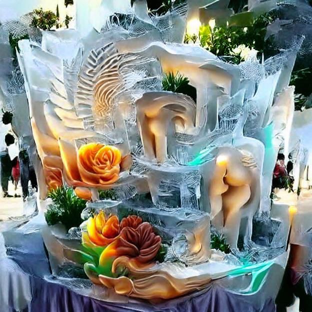 Beautiful ice sculpture
