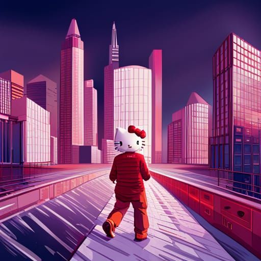 The pg-rated adventures of Hello Kitty - AI Generated Artwork ...