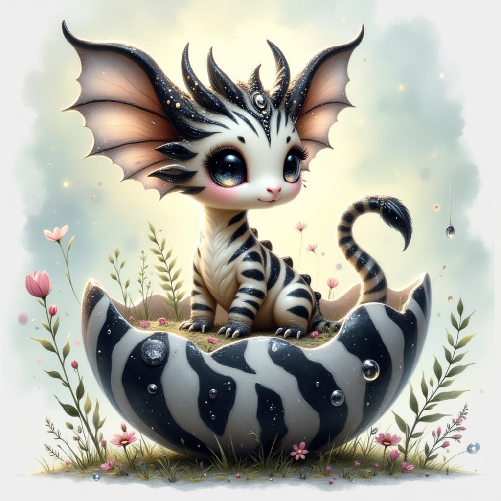 An adorable exotic dragon.  by @Dragonrider