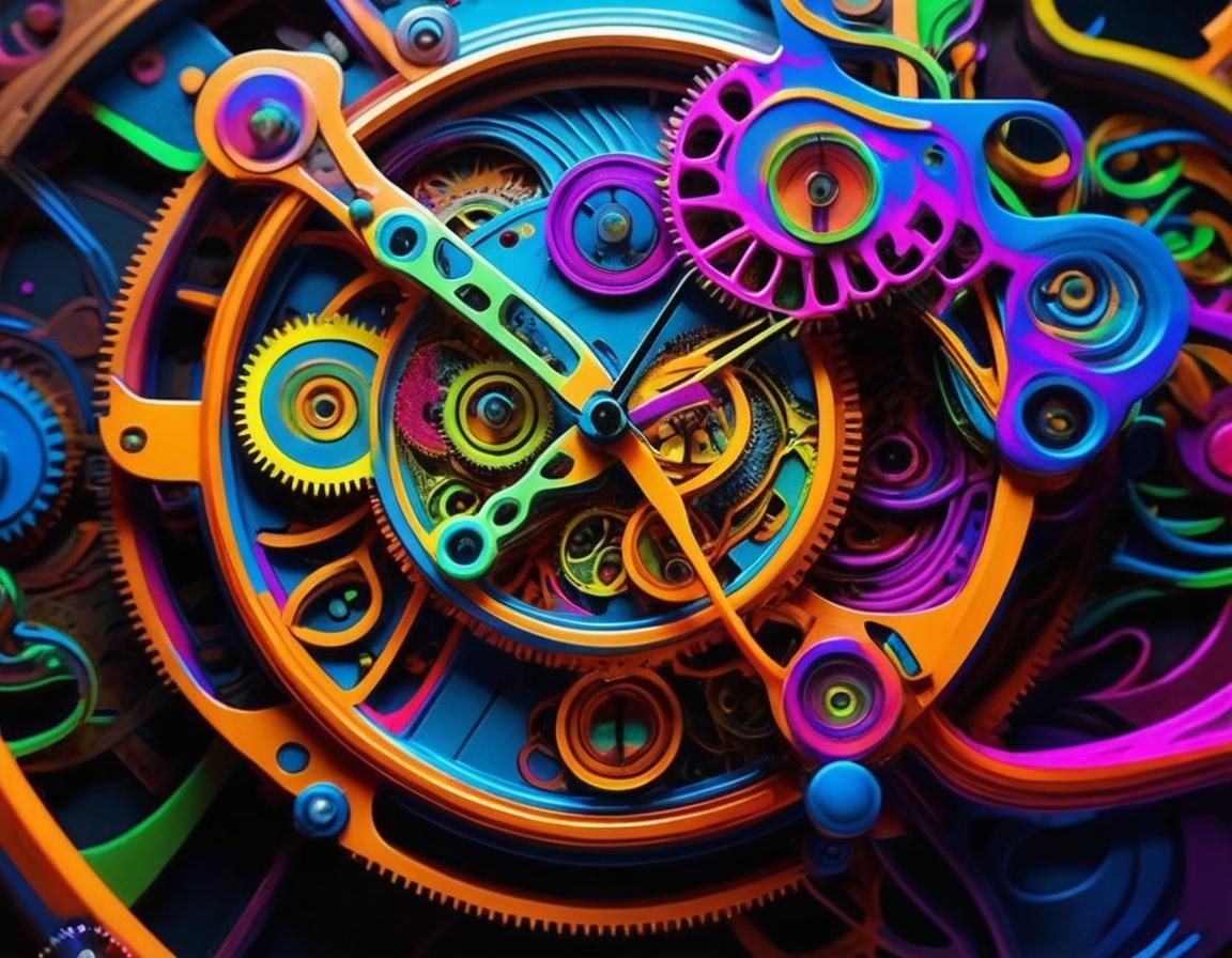 Clockwork Neon AI Generated Artwork NightCafe Creator